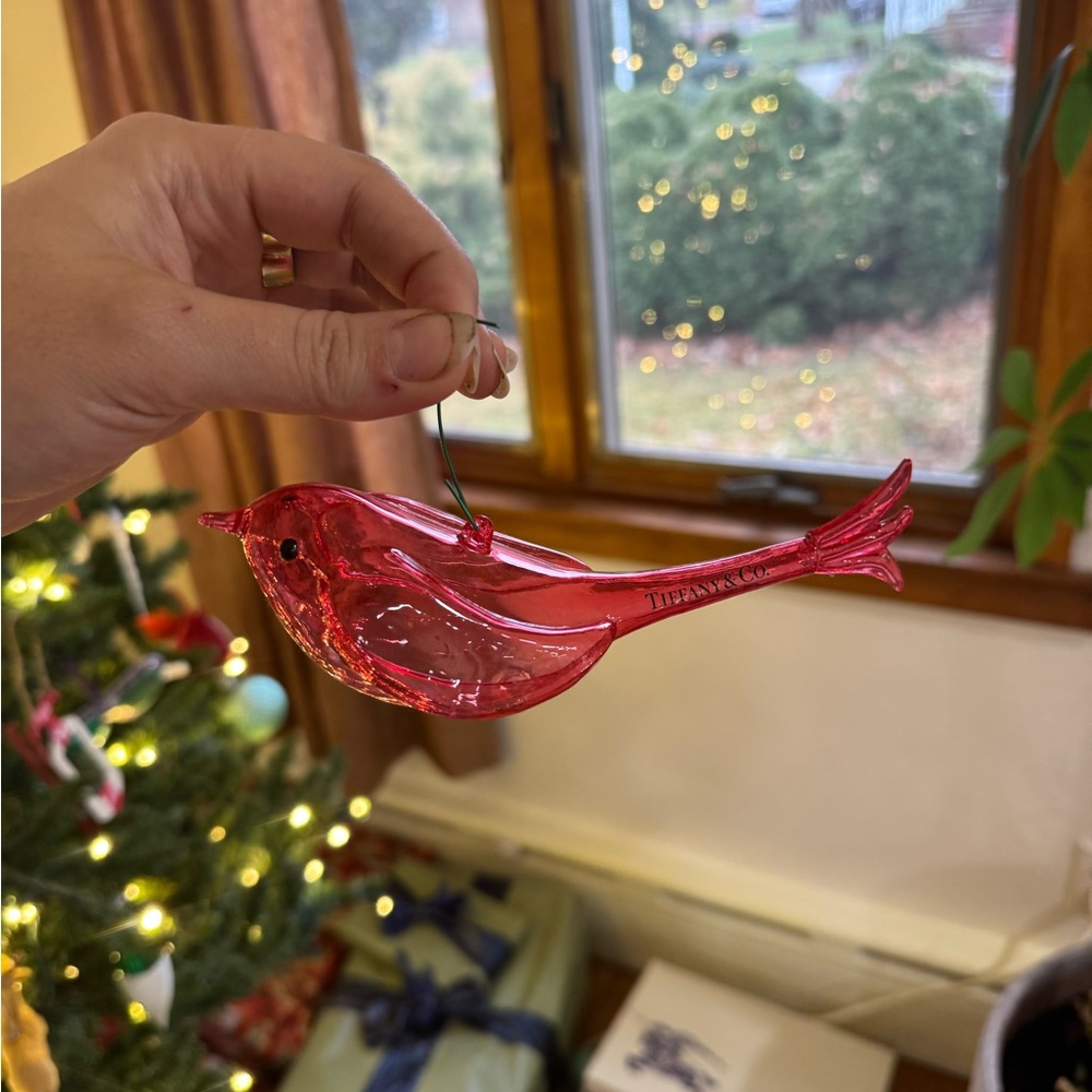 Tiffany and Co Hand Blown Glass Bird Ornament